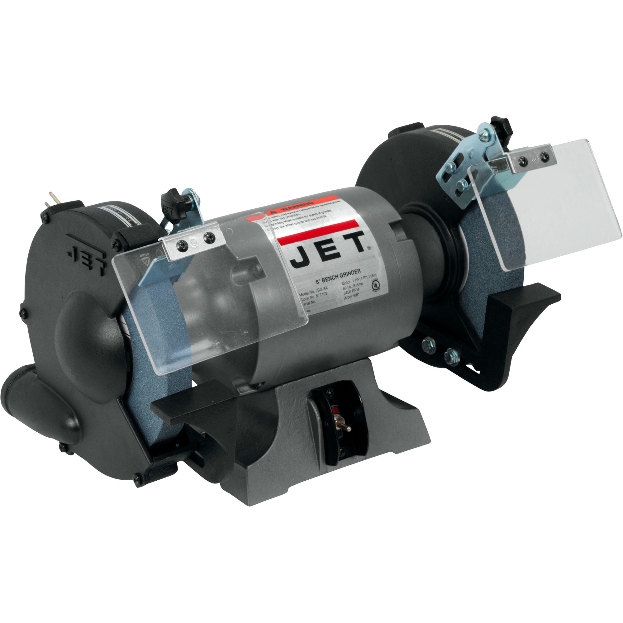 JET 8in. Shop Benchtop Grinder, Model# JBG-8B